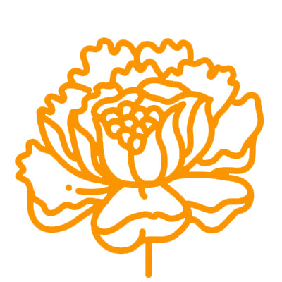 Peony silk flower icon